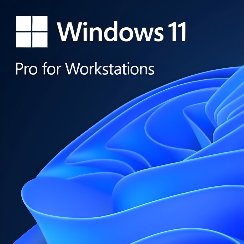 Microsoft Windows 11 Pro for Workstations lifetime license - supports up to 4 CPUs, 6TB RAM, ReFS, RDMA for CAD, data science, and power users