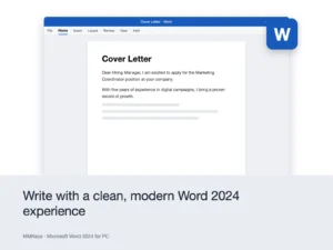 Microsoft Word 2024 for PC – Write with a clean, modern Word 2024 experience