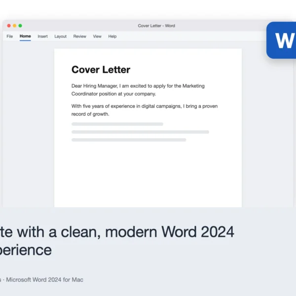 Microsoft Word 2024 for Mac – Write with a clean, modern Word 2024 experience