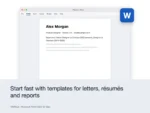 Microsoft Word 2024 for Mac – Start fast with templates for letters, résumés and reports