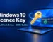 Windows 10 licence key guide 2026 - laptop with golden key and activated product key card